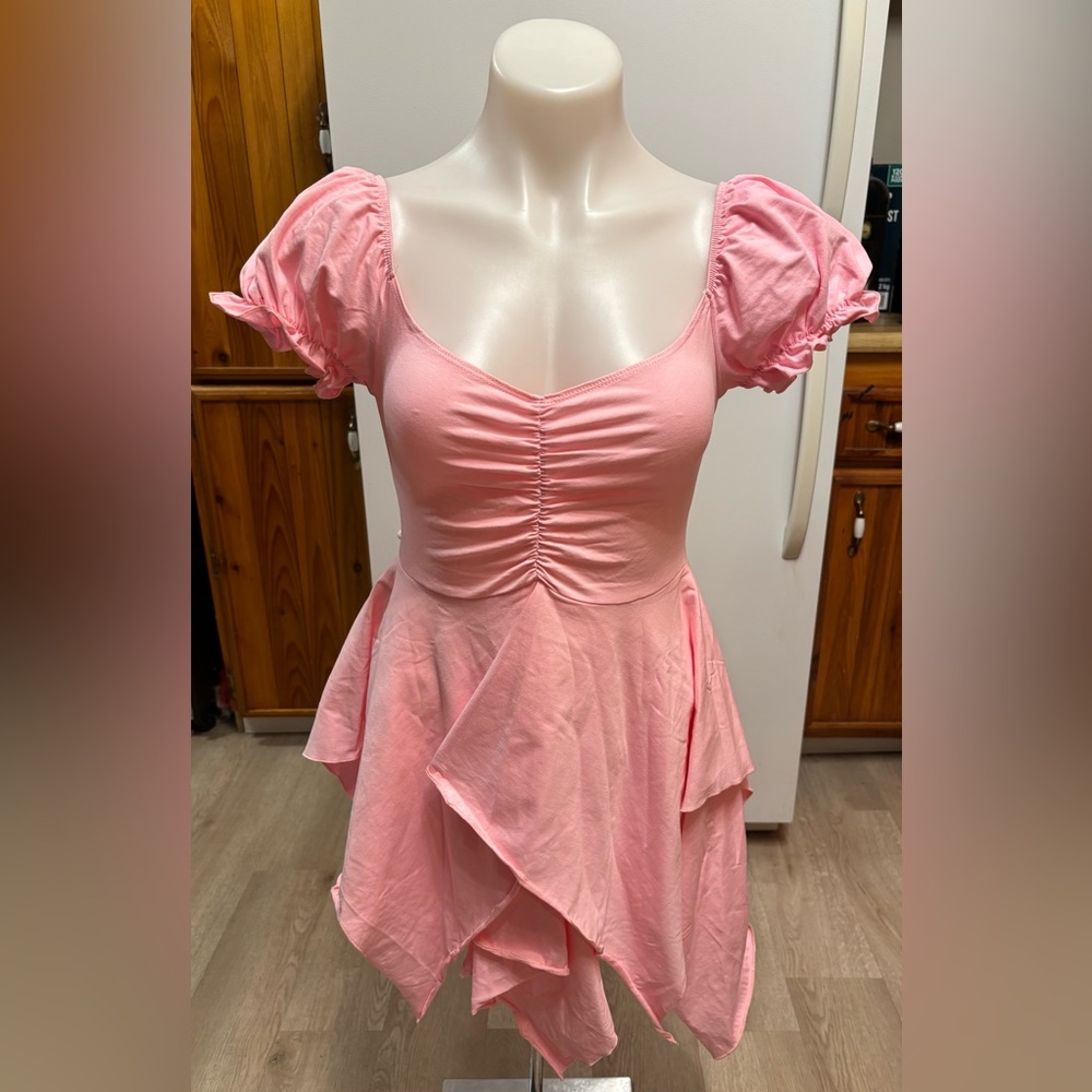 Dolls Kill Pink Handkerchief Dress